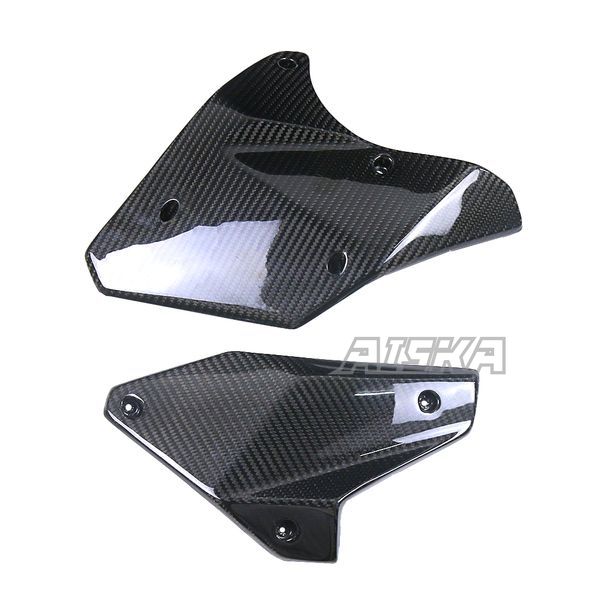 AISKA Full 3K Dry Carbon Fiber Motorcycle Engine Lower Cover Side Panel Protector for Kawasaki Ninja H2 H2R 2015-2024