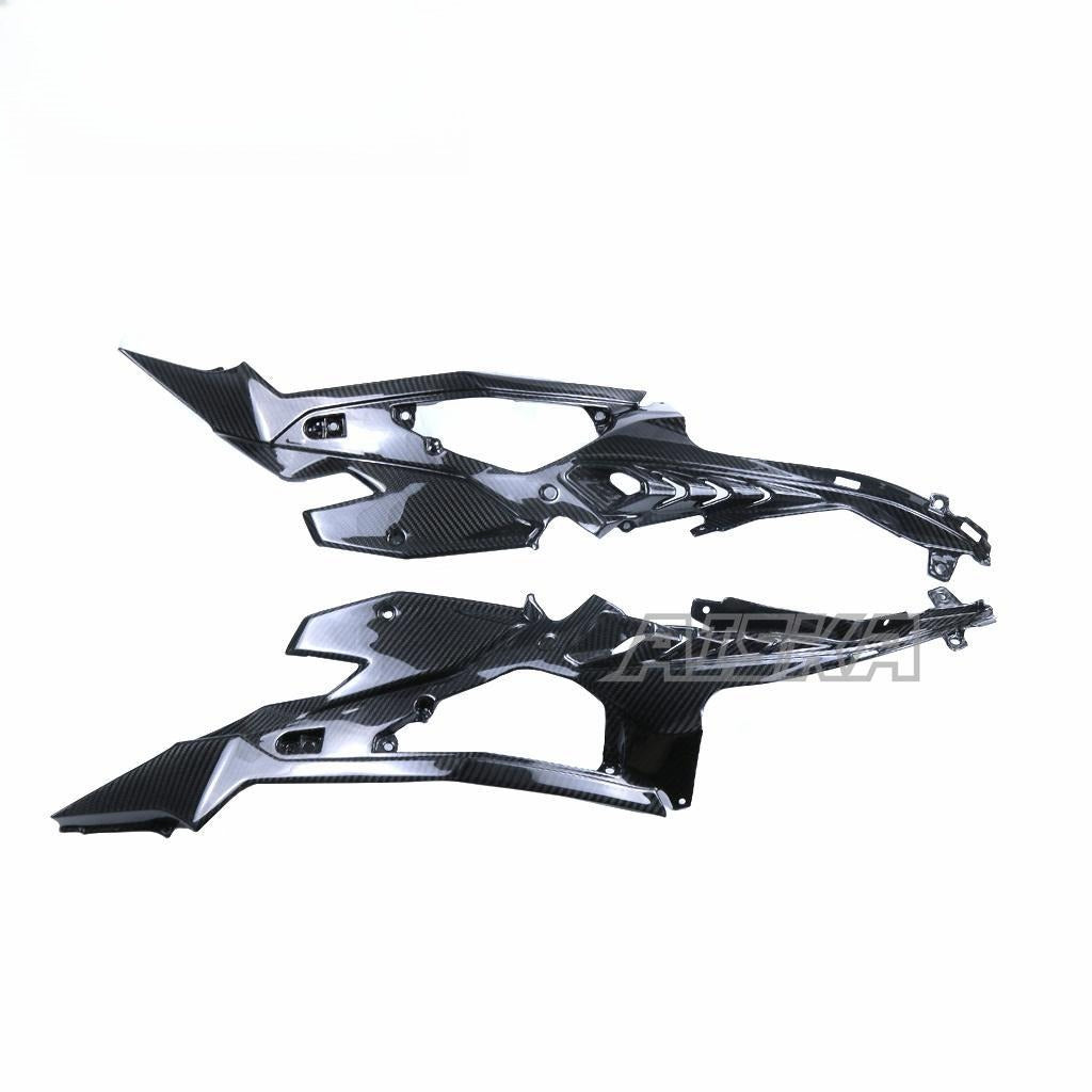 AISKA 3K Dry Carbon Fiber Motorcycle Side Upper Frame Inner Cover Panel Fairing for Kawasaki Ninja ZX-25R 2020-2024