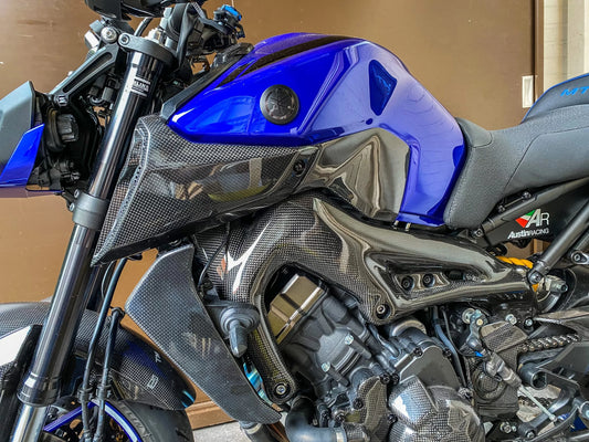AISKA Yamaha MT09 FZ09 2017-2020 Carbon Fiber Frame Cover