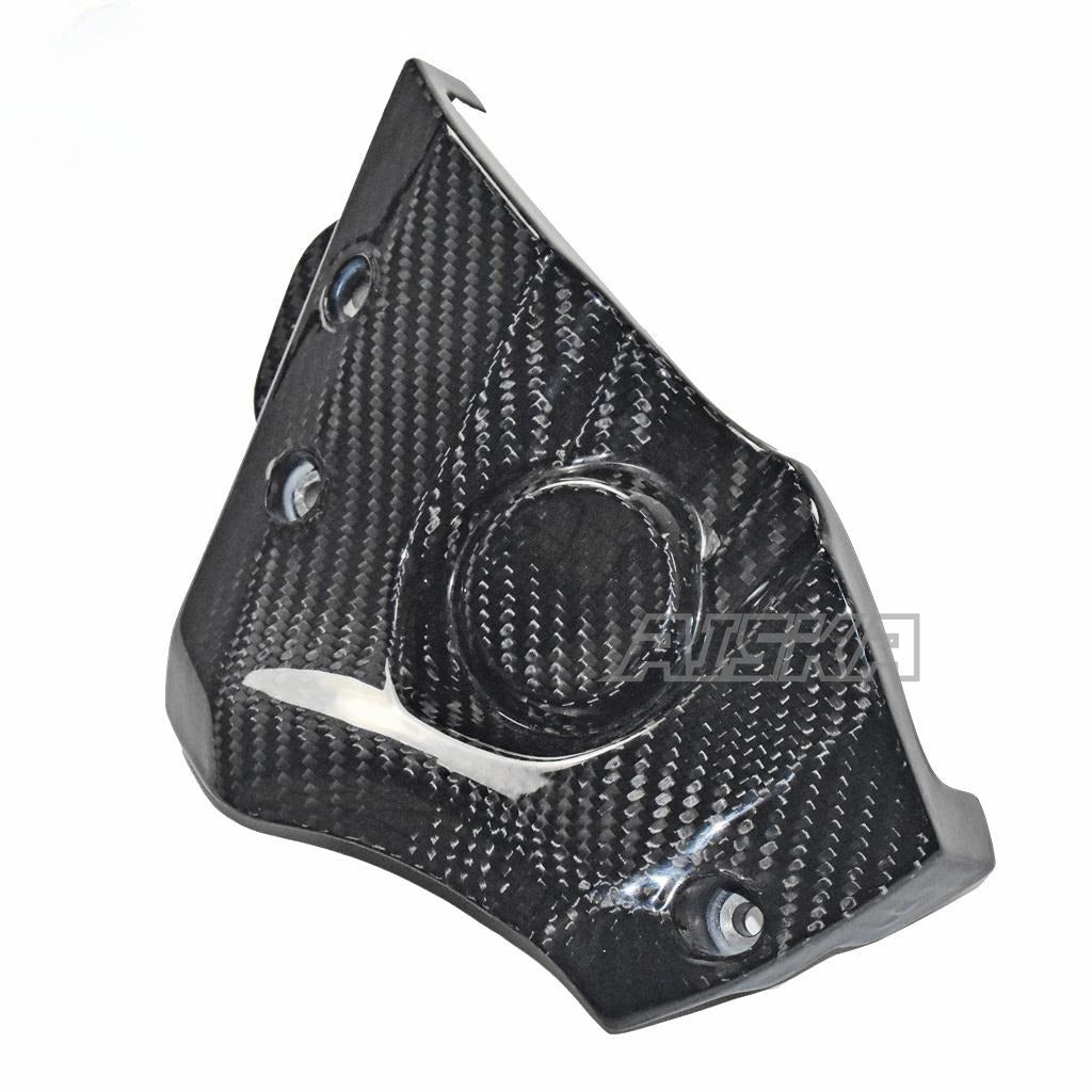 AISKA Motorcycle Carbon Fiber Engine Cover Front Chain Case Guard Cover Sprocket Fairing for Yamaha MT07 FZ07 2018-2022
