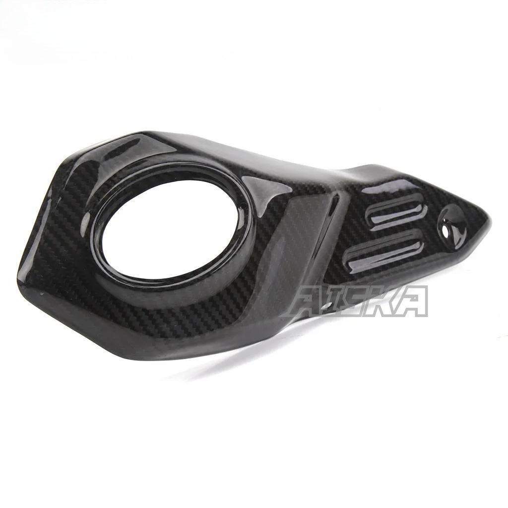 AISKA Carbon Fiber Motorcycle Exhaust Muffler Pipe Heat Shield Guard Cover Protector Fairing for Yamaha MT09 FZ09 2017-2020