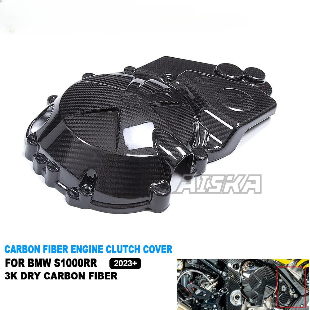 AISKA in Stock 100% 3K Dry Carbon Fiber Motorcycle Right Engine Clutch Cover Fairing for BMW S1000RR S1000R M1000R 2023 2024 2025
