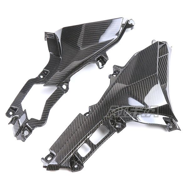 AISKA Dry Carbon Fiber Motorcycle Front Side Air Duct Intake Inner Panel Faring for Kawasaki Ninja ZX-25R 2020-2024