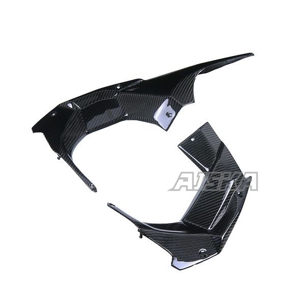 AISKA Full 3K Dry Carbon Fiber Side Fairing Motorcycle Dashpanel Cover Side Panels for Kawasaki Ninja H2 H2R 2015-2024