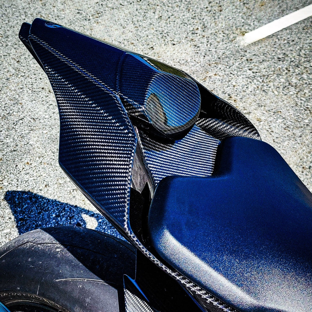 AISKA 100% Full Pure Carbon Fiber Motorcycle Upper Tail Fairing Cowl for Yamaha R6 2017 2018 2019 2020 2021 2022 2023 2024