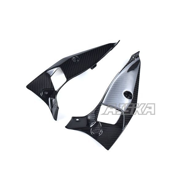 AISKA 3K Dry Carbon Fiber Motorcycle Accessories Front Inner Vent Side Cover Fairing Kit for Kawasaki Z900 2020-2024