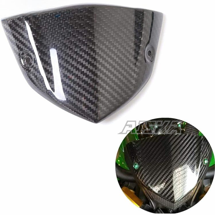 AISKA 3K Dry Carbon Fiber Motorcycle Fairing Front Dashboard Cover Windshield for Kawasaki Z1000 2014+