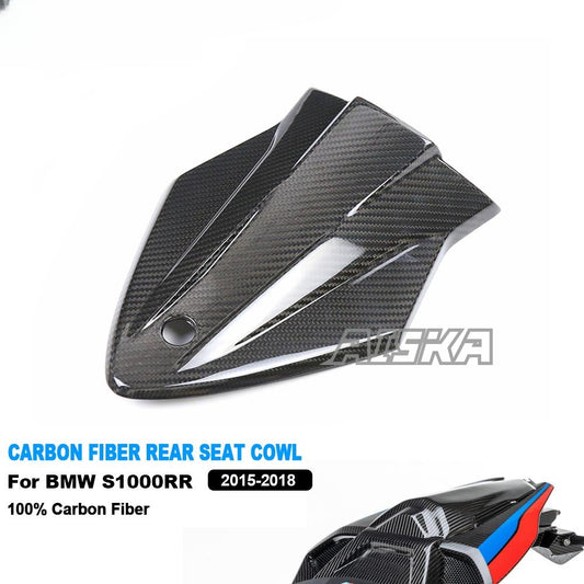 AISKA 3K Carbon Fiber Motorcycle Upper Tail Hump Cap Cowl Fairing Kit Passenger Rear Seat Cowl for BMW S1000RR 2015-2018 K46