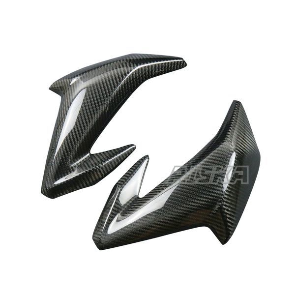 AISKA 3K Dry Carbon Fiber Motorcycle Accessories Fuel Gas Tank Side Cover Panel Fairing for Kawasaki Z900 2017 2018 2019