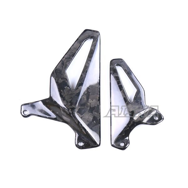 AISKA Panigale V4 Dry Carbon Fiber Motorcycle Accessories Rear Footrest Heel Guard Cover for Ducati Panigale V4 V4S V4R 2018-2024