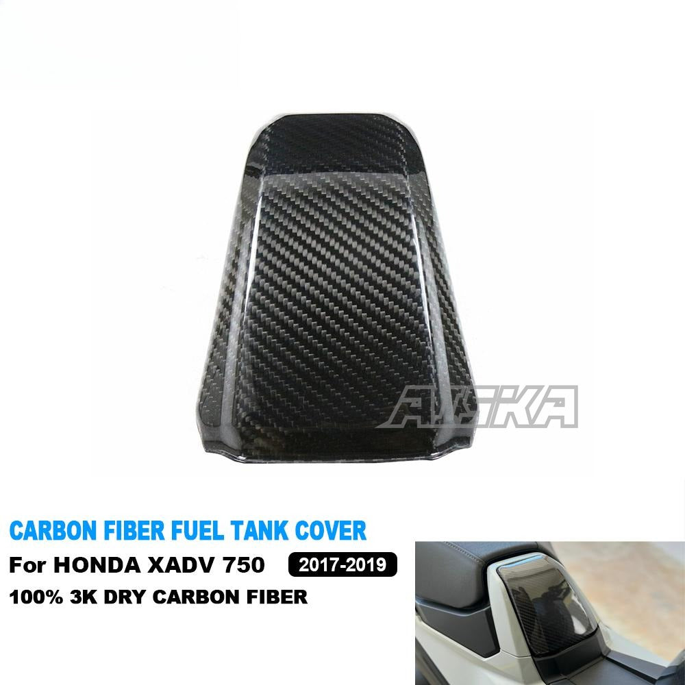 AISKA 3K Full Dry Carbon Fiber Motorcycle Accessories Trim Fuel Tank Lid Cover for Honda XADV 750 2017 2018 2019