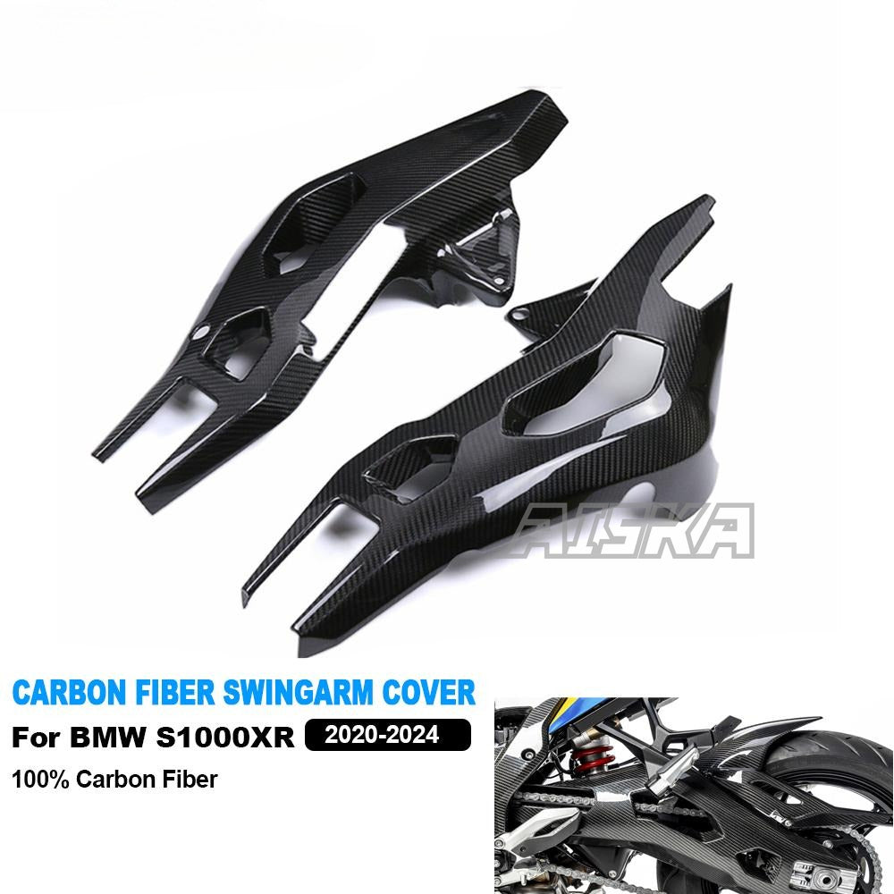 AISKA Wholesale 100% Dry Carbon Fiber Motorcycle Fairings Rear Swingarm Covers for BMW S1000XR 2020-2024