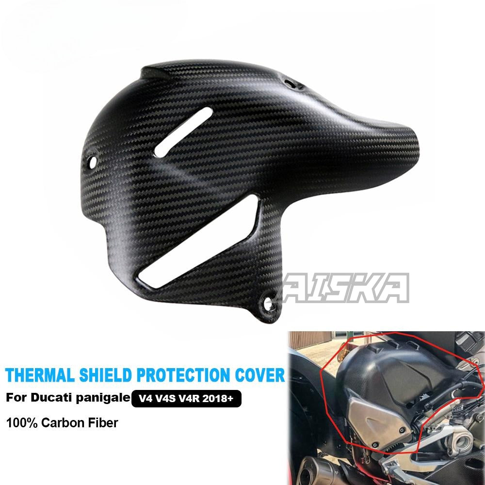 AISKA 3K 3*3 Carbon Fiber Motorcycle Modified Thermal Shield protection Cover for  Ducati Panigale  V4 V4S V4R 2018-2024