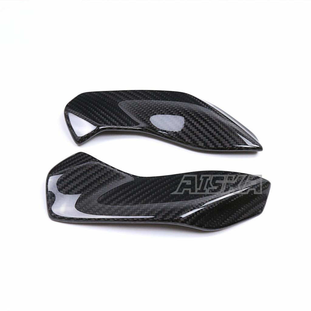 AISKA Carbon Fiber Motorcycle Front Fairing Side Panels Side Headlight Panels Covers for Yamaha MT09 FZ09 2021-2023