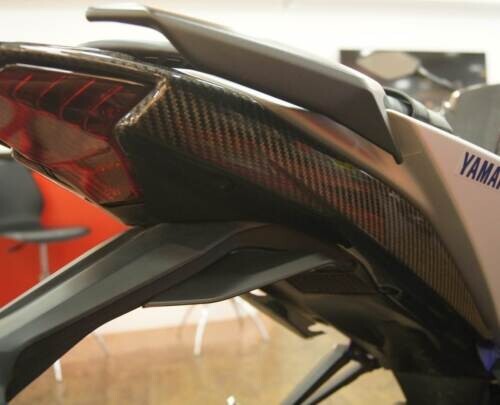 AISKA Motorcycle Carbon Under Tray Fairing Cowling Side Panels Rear Seat Tail Under Panel Fairing for Yamaha R3 2022 2023 2024