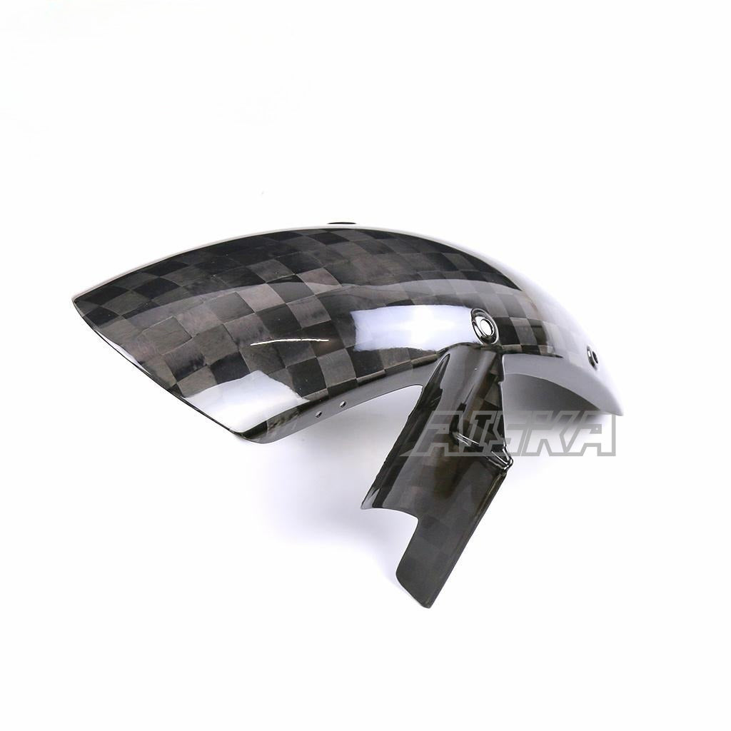 AISKA 3K Dry Carbon Fiber Motorcycle Fenders Front Wheel Hugger Mudguard with Fairing for Kawasaki Z900RS 2018-2024