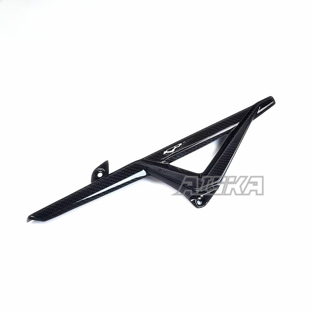 AISKA 100% 3K Pure All Dry Carbon Fiber Motorcycle Body Accessories Chain Cover Chain protection Cover for Aprilia RSV4 Tuono V4 2021-2024