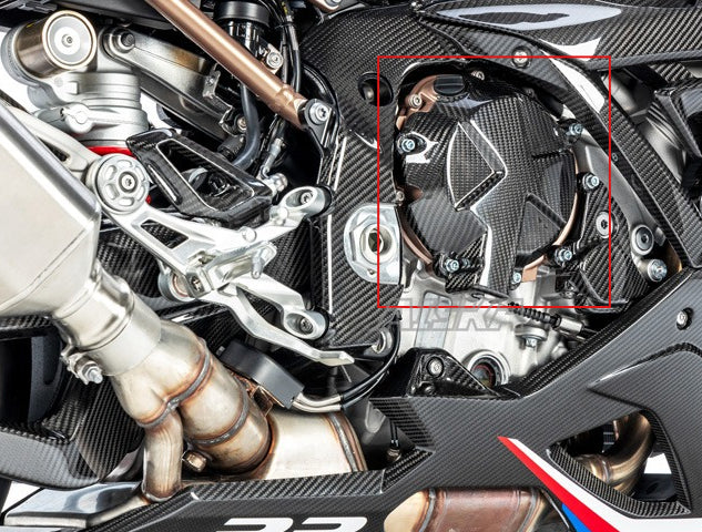 AISKA 100% 3K Dry Carbon Fiber Motorcycle Engine Cover for BMW S1000RR S1000R 2023 2024 2025