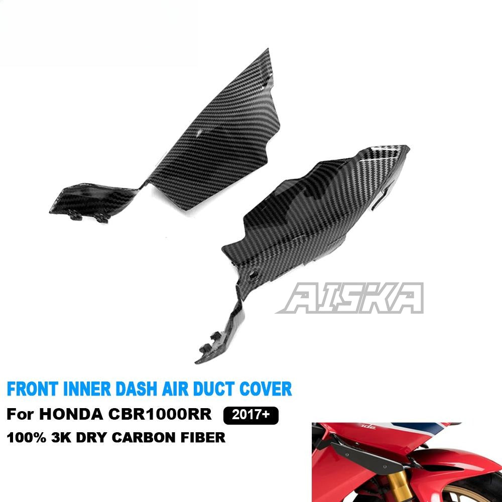 AISKA Dry Carbon Fiber Motorcycle Front Inner Dash Air Duct Cover Fairing for Honda CBR1000RR 2017-2024