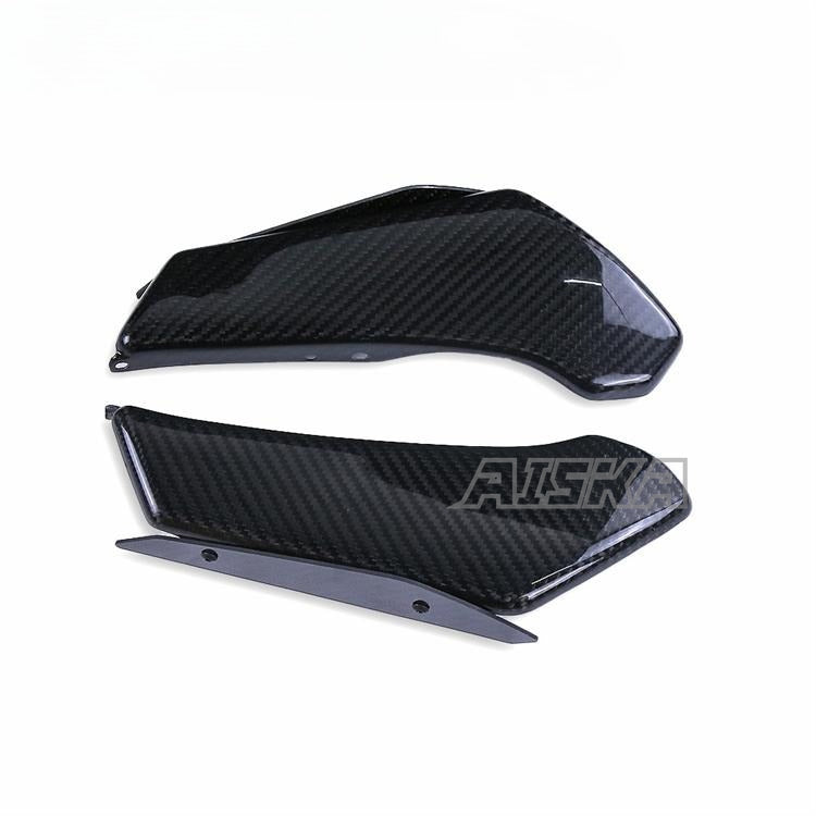 AISKA Twill Weave 100% 3K Full Carbon Fiber Motorcycle Front Side Winglet Wings Spoiler Fairing Cowl for BMW S1000RR 2015-2018