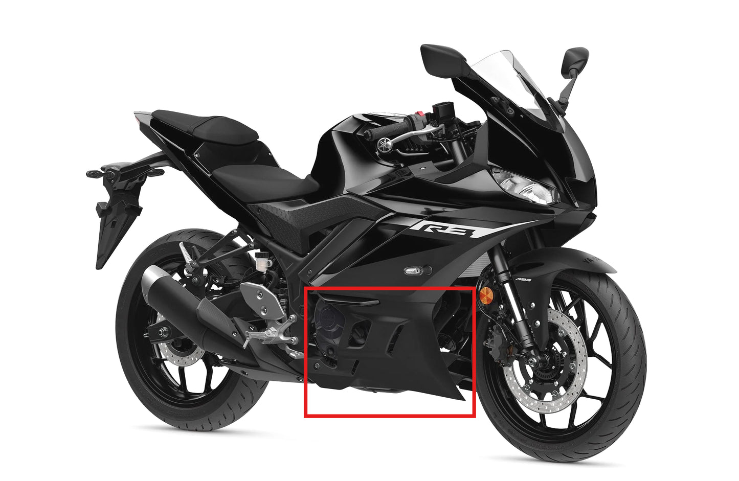AISKA Motorcycle Carbon Fibre Belly Pan 3K Full Carbon Fiber Lower Belly Pan Side Panels for Yamaha YZF-R3 YZF R3 2022 2023 2024