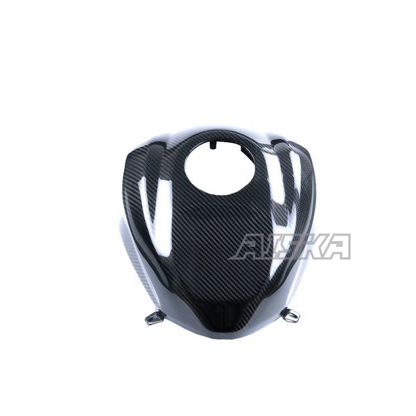 AISKA 3K Dry Carbon Fiber Motorcycle Accessories Full Fuel Tank Protection Cover for Kawasaki Ninja ZX-25R 2020-2024
