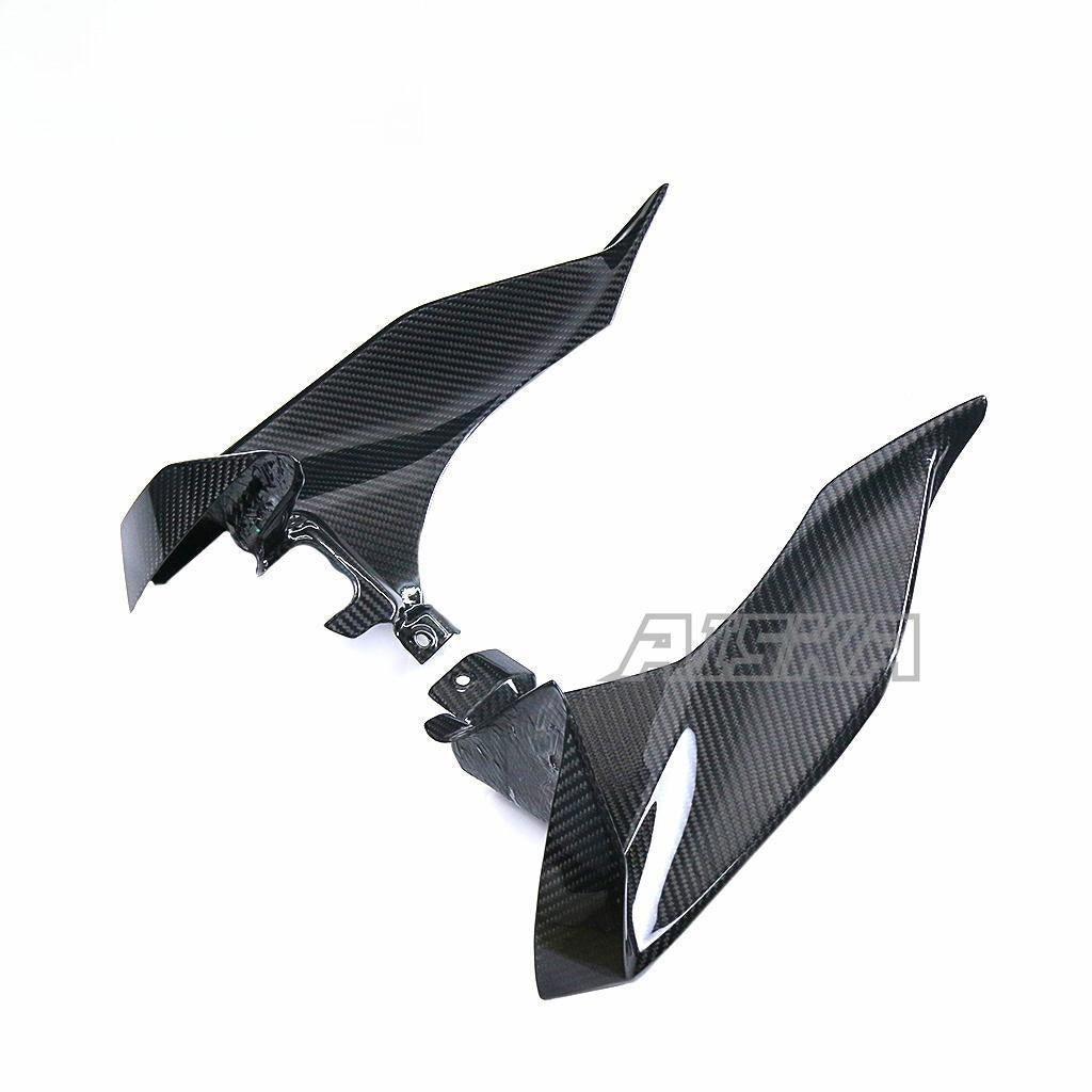 AISKA Carbon Fiber Dashboard Air Intake Cover Fairing Motorcycle Dashboard Side Panels for Yamaha R1 2020-2025