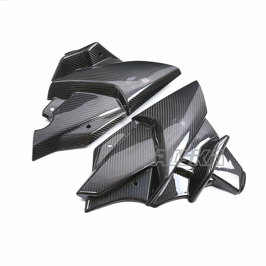 AISKA Carbon Fiber Motorcycle Lower Engine Spoiler Fairing Guards Under Tray Fairing Belly Pan for Yamaha MT09 FZ09 2021-2023