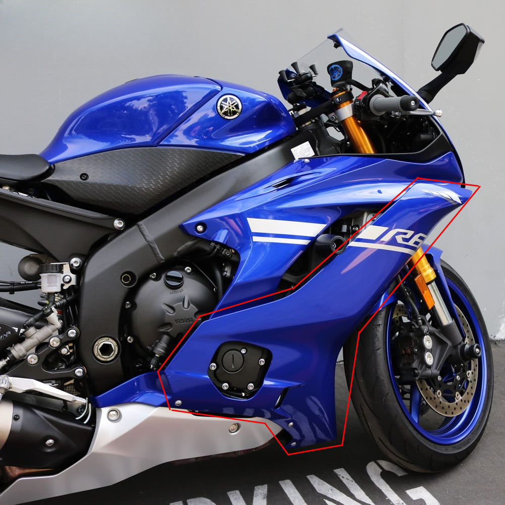 AISKA R6 Carbon Fiber Side Fairings Motorcycle 3K Full Carbon Fibre Front Body System Side Fairings Kit for Yamaha R6 2017-2024