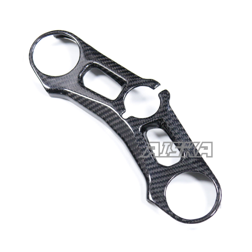AISKA 100% 3K Twill Glossy Dry Carbon Fiber Upper Triple Clamp Cover for Ducati Panigale V4 V4S V4R 2018-2021