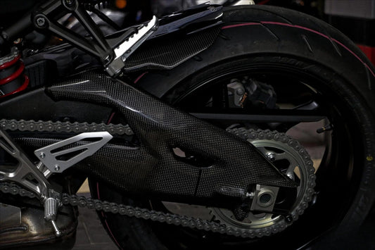 AISKA Dry Carbon Fiber Fairing Accessories Kits Motorcycle Swingarm Covers Protectors for Yamaha MT10 FZ10 2022 2023 2024