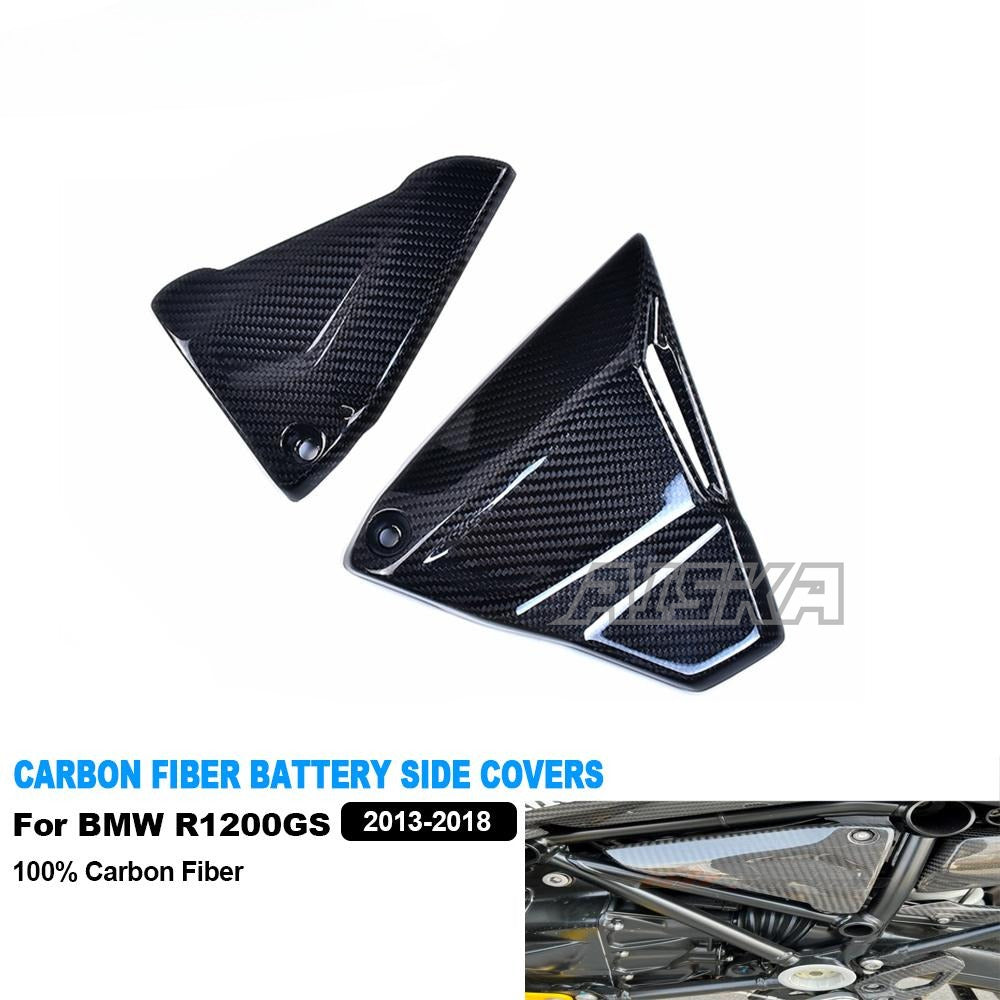 AISKA Motorcycle Accessories Dry Carbon Fiber Side Panel Side Battery Cover for BMW R1200GS 2013-2018