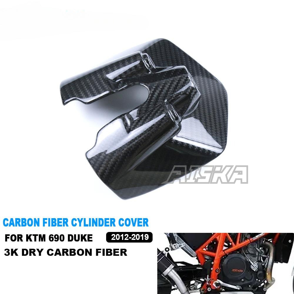 AISKA 690 Duke 3K Dry Carbon Fiber Body Parts Fairing Kit Accessories Motorcycle Cylinder Cover for KTM 690 Duke 2012-2019