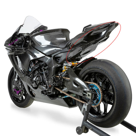 AISKA 3K Dry Carbon Fiber Motorcycle Rear Tail Seat Under Cowl Under Tail Fairing for Yamaha YZF-R1 R1M 2015-2025
