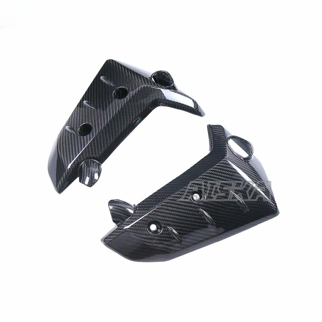 AISKA 3K Dry Carbon Fiber Motorcycle Water Tank Guard Radiator Side Guards Cover Fairing Kits for Yamaha MT10 2022 2023 2024