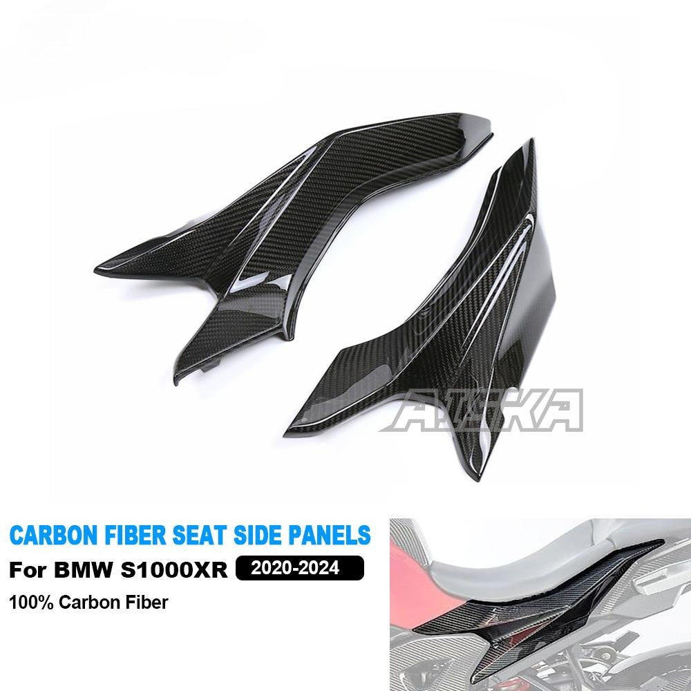AISKA Wholesale 100% Dry Carbon Fiber Motorcycle Fairings Driver Seat Side Panels Cover for BMW S1000XR 2020-2024
