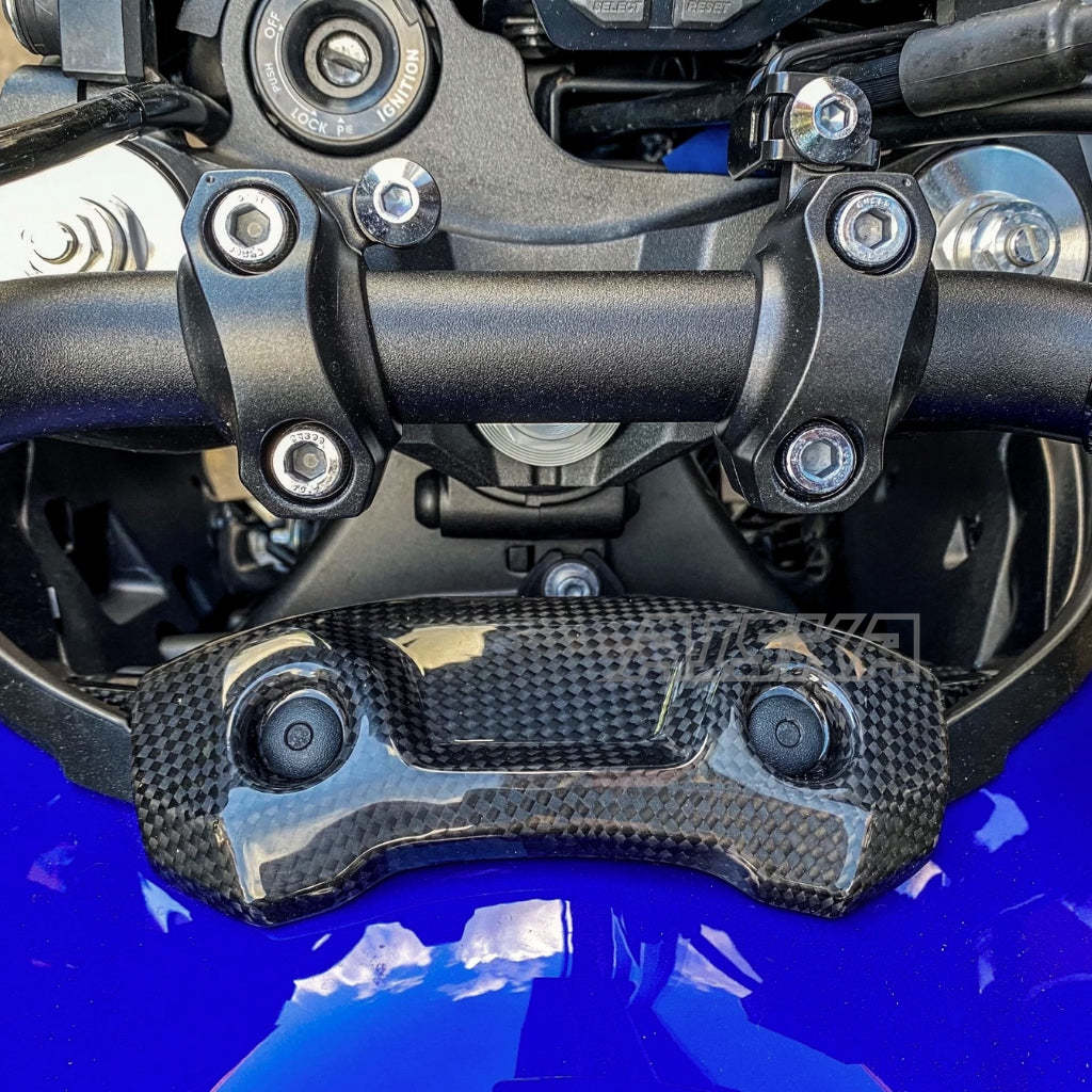 AISKA 100 3K Pure Carbon Fiber Motorcycle Front Fuel Gas Tank Cover for YAMAHA MT09 FZ09 2014-2020