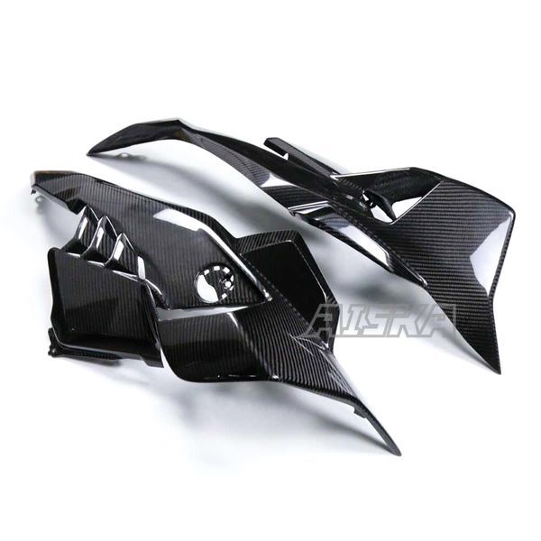 AISKA 100% 3K Full Carbon Fiber Motorcycle Front Upper Side Panel Fairing for BMW S1000RR 2023-2024