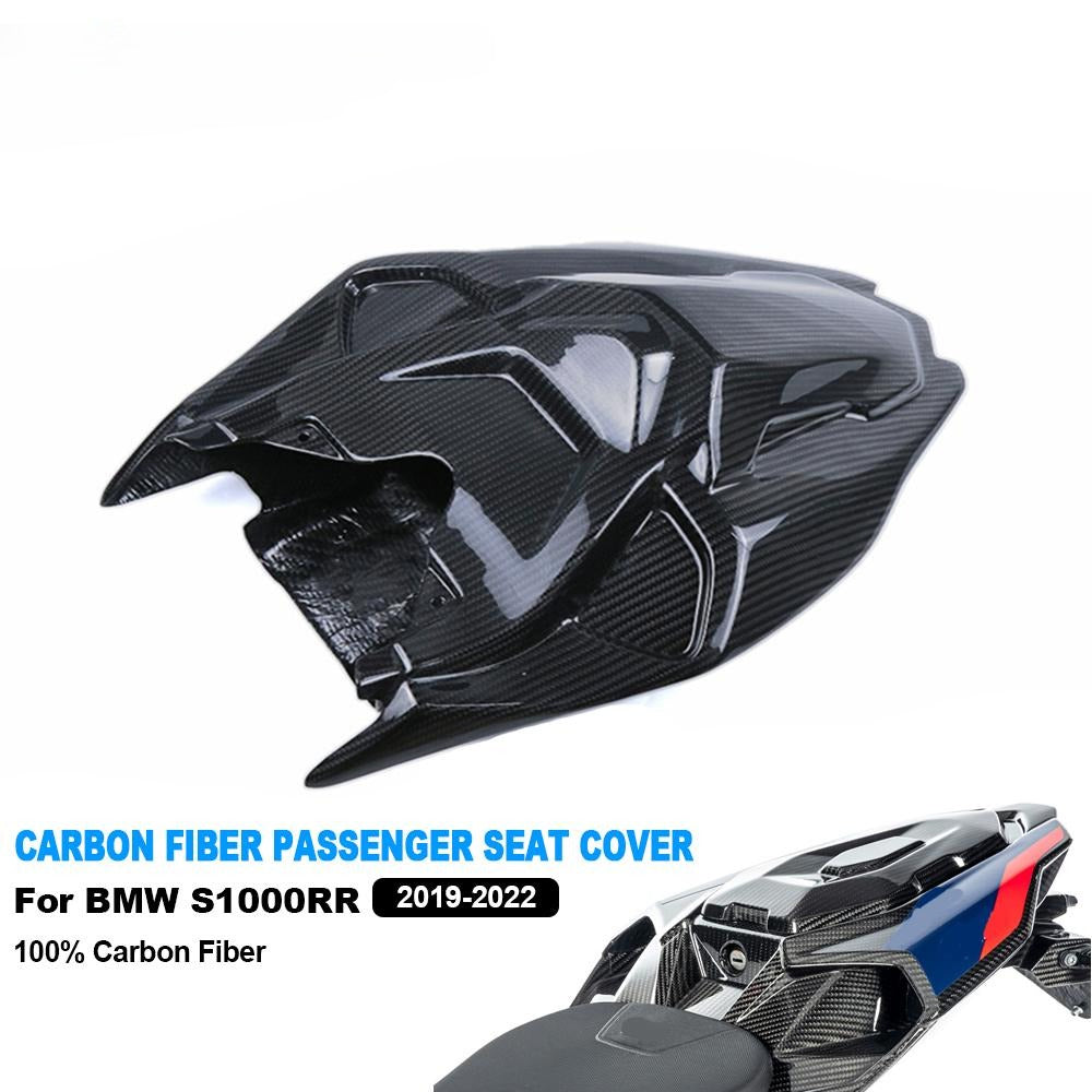 AISKA 100% 3K Full Carbon Fiber Motorcycle Rear Passenger Seat Cover for BMW S1000RR 2019-2022