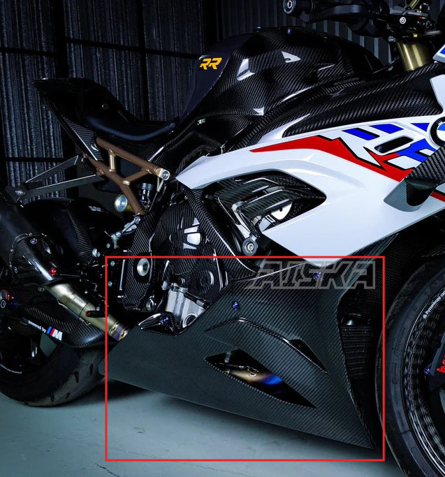 AISKA UV-Protection Coat Fairing Accessories Motorcycle Carbon Fiber Lower Belly Pan Fairing for BMW S1000RR 2019-2022