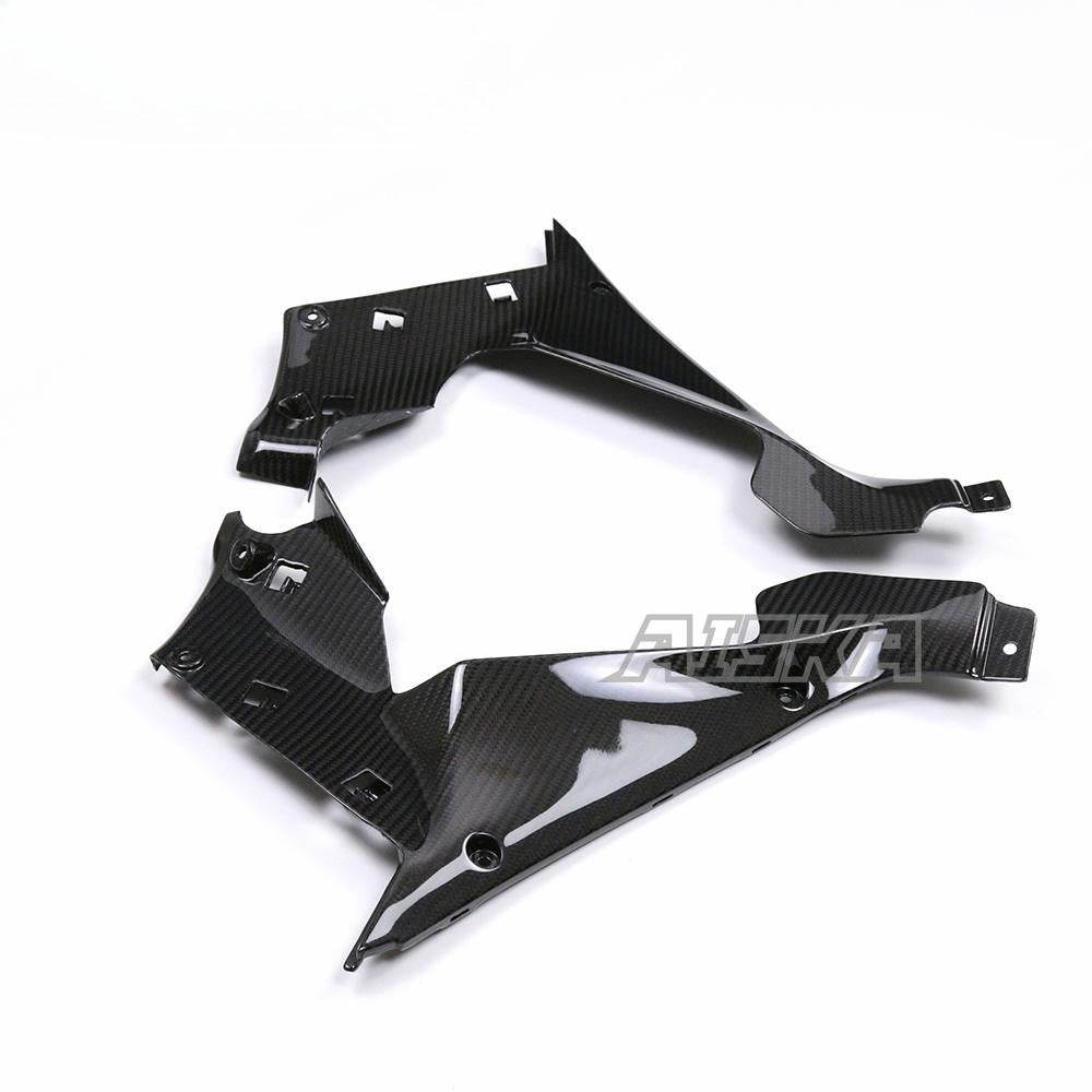 AISKA R3 Motorcycle Carbon Fiber Side Panels Front Inner Lining Panel Instrument Side Panel for Yamaha R3 2022 2023 2024