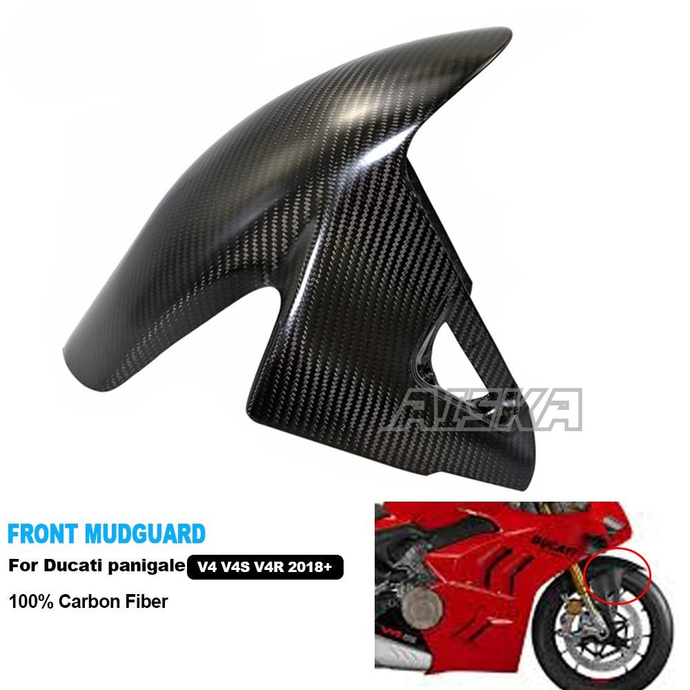 AISKA Motorcycle Parts Wholesale Carbon Fiber Front Mudguard for  Ducati Panigale  V4 V4S V4R 2018-2024
