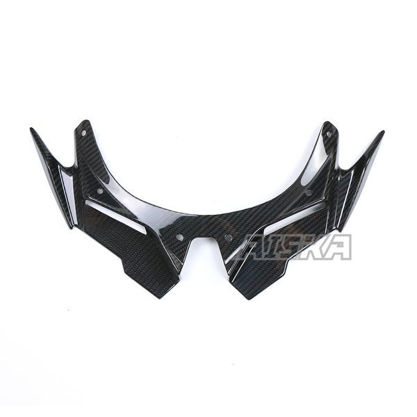 AISKA 3K Dry Carbon Fiber Motorcycle Front Lower Wing Beak Winglets Cover for Kawasaki Ninja ZX-4R ZX-4RR ZX25R 2020-2024