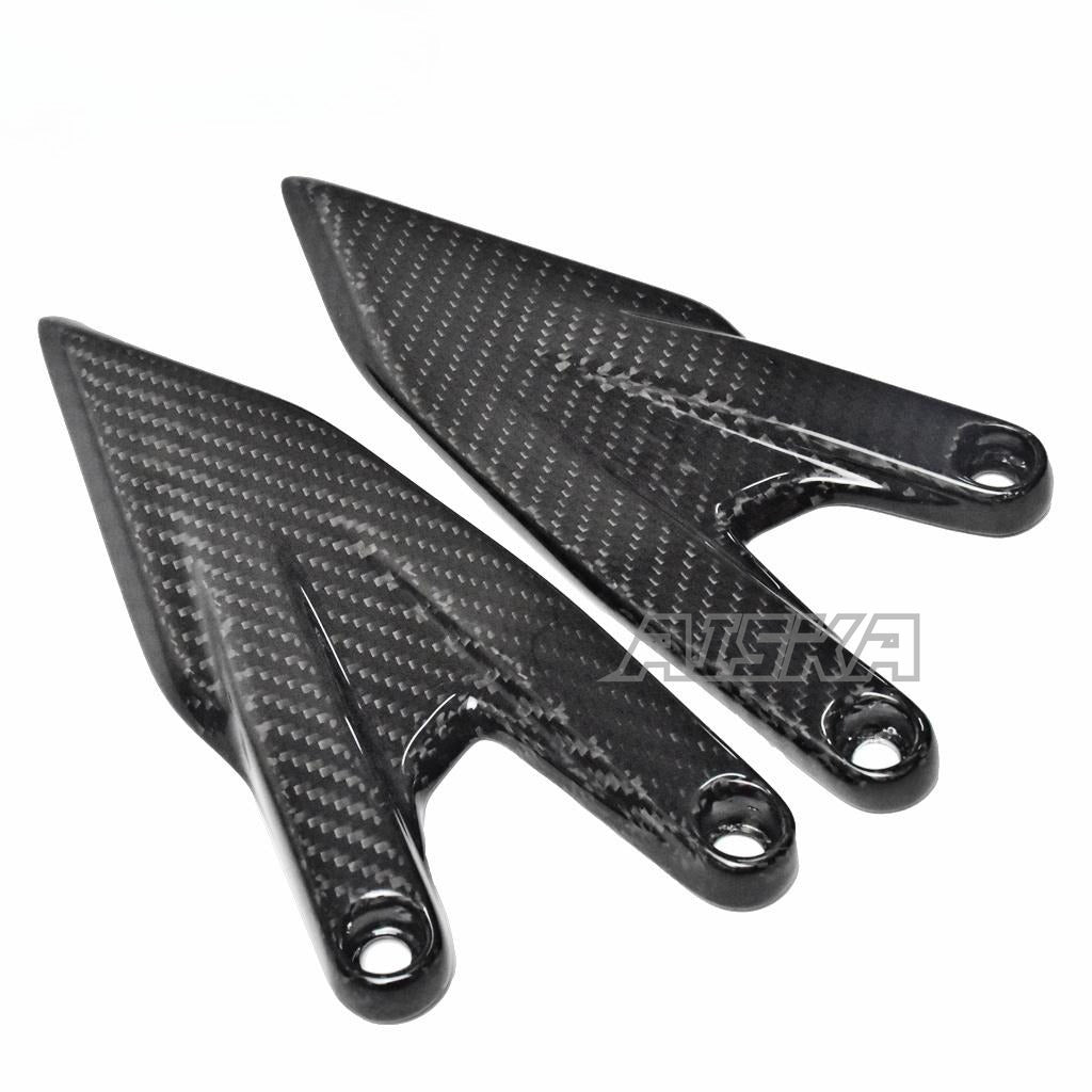 AISKA 690 Duke 3K Dry Carbon Fiber Motorcycle Footpeg Footrest Rearset Plate Heel Guards for KTM 690 Duke 2012-2019