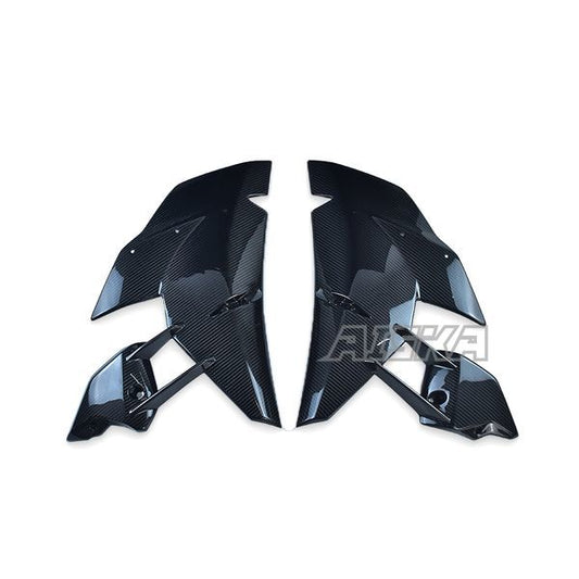 AISKA Full 3K Dry Carbon Fiber Motorcycle Front Upper Side Panel Fairings for Kawasaki Ninja H2 H2R 2015-2024