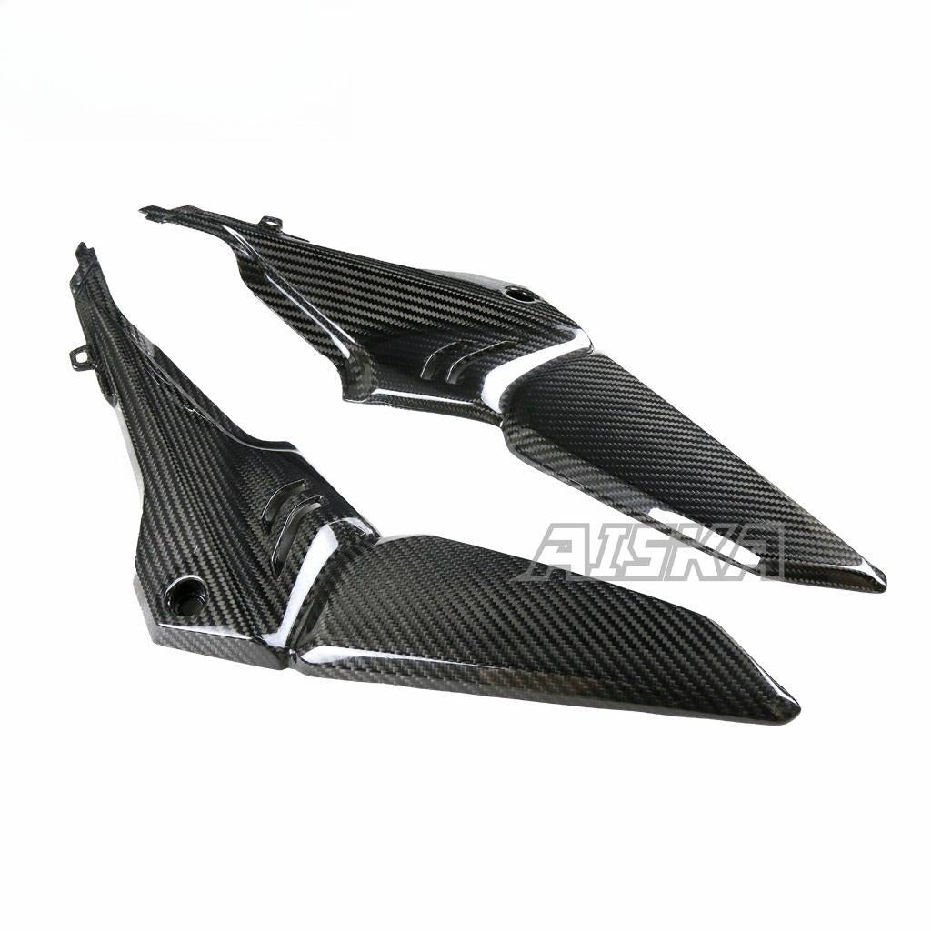 AISKA Dry Carbon Fiber Motorcycle Fuel Tank Side Fairing Seat Side Panels for Honda CB650F CBR650F 2014 2015 2016 2017 2018