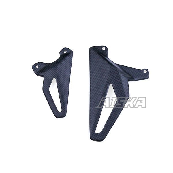 AISKA Panigale V4 Dry Carbon Fiber Motorcycle Accessories Rear Footrest Heel Guard Cover for Ducati Panigale V4 V4S V4R 2018-2024