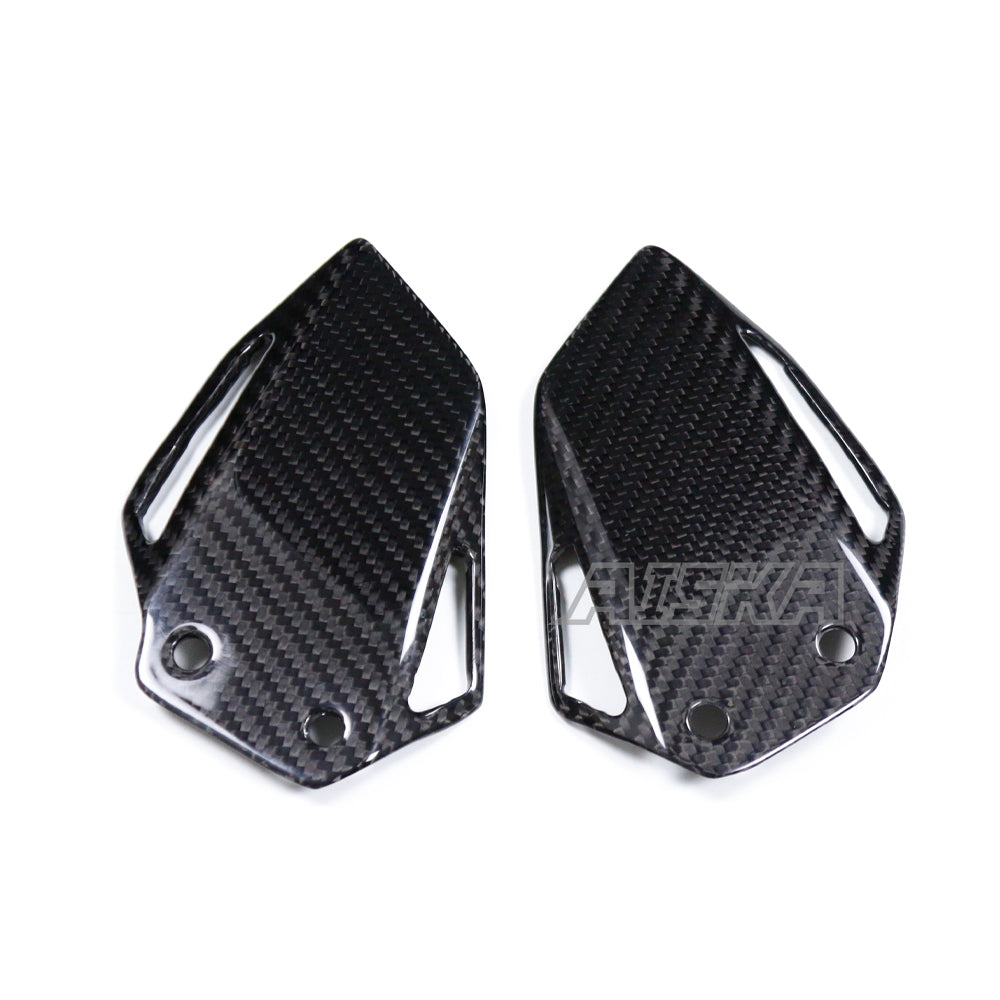 AISKA 100% 3K Dry Carbon Fiber Motorcycle Heel Plater Covers for Yamaha MT09 FZ09 2024-2025