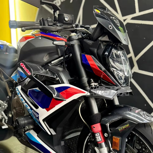 AISKA BMW M1000R 2023-2026 Carbon Fiber Front Spoiler Winglets