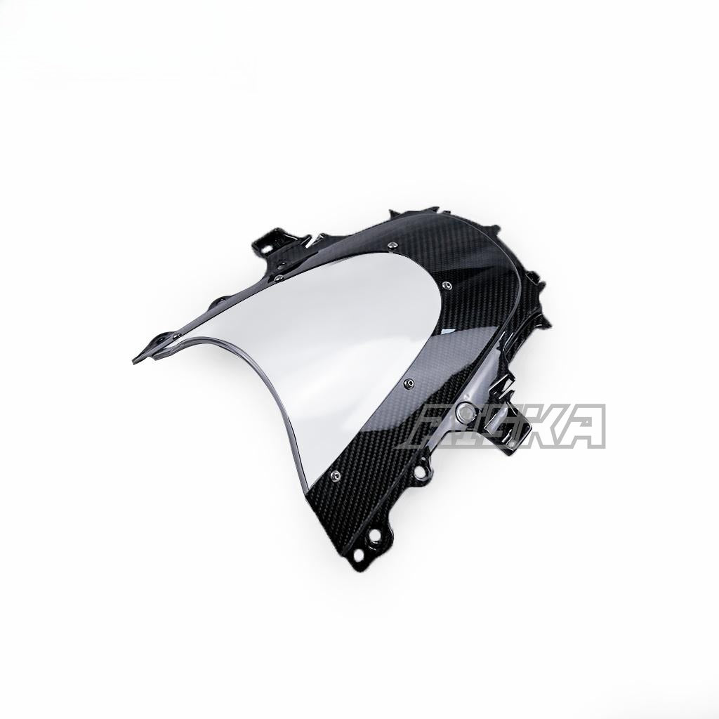AISKA Full Carbon Fiber Wind Deflectors Motorcycle Front Windshield Windscreen Deflector for Yamaha R1 2020-2024